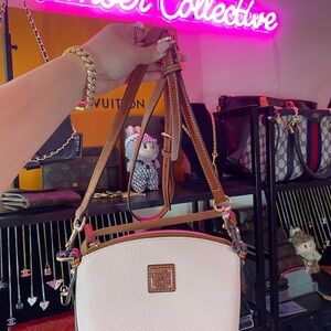Dooney & Bourke light pink and Tan Crossbody Bag
